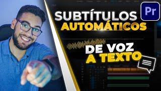 Como hacer subtítulos automáticos con Premiere Pro 2021  ¡DE AUDIO A TEXTO