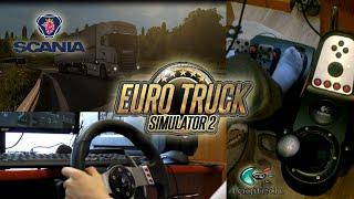 Euro Truck Simulator 2 - with Logitech G27 Wheelfeet camera - Manual transmission - Scania R420