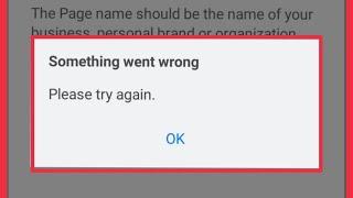 Facebook Page Name Something Went wrong problem solve  Change Not Working