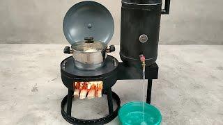 How to make a 4-in-1 wood stove 2nd version