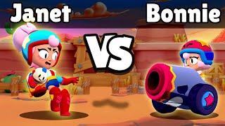 BONNIE 1vs1 JANET  17 Test   Battle Of Sisters  Brawl Stars