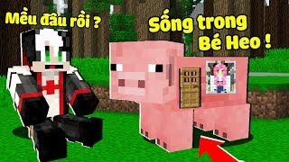 THỬ THÁCH 24 GIỜ SỐNG TRONG NGƯỜI CON HEO TRONG MINECRAFT*MỀU VÀ CHỊ PANDA NGHỈ CHƠI VỚI REDHOOD