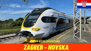 Cab Ride Zagreb - Novska M102 and M103 Railway Croatia train drivers view 4K