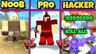 NOOB vs PRO vs HACKER - Booga Booga Version Roblox