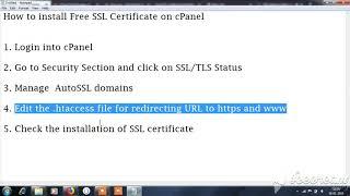 How to install Free SSL Certificate on cPanel