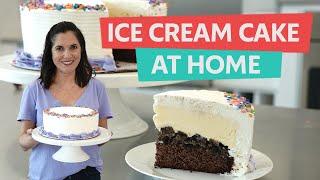 How to Make and Decorate an Ice Cream Cake at Home Oreo Cookie Flavor  Allrecipes