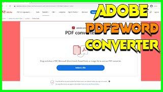 Adobe Word to PDF converter online - Adobe Acrobat Online PDF Converter