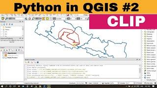 PYQGIS #2 Clip in Qgis using Python code  iface  addVectorlayer nativeclip