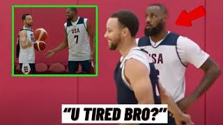 TEAM USA MICD UP PRACTISE PREPARATION FOR OLYMPICS STEPHEN CURRY AND LEBRON CRACKING JOKES