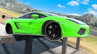 Hitting Jumps in a Lamborghini - BeamNG Drive Multiplayer Mod