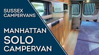 Sussex Campervans Manhattan Solo New Fixed Bed single Camper Poptop VW style side kitchen Fulltime