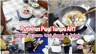 RUTINITAS IRT DENGAN BAYI TANPA ART DARI JAM 4 PAGI  Dapat Kejutan Dan Motivasi Dari Pak Suami