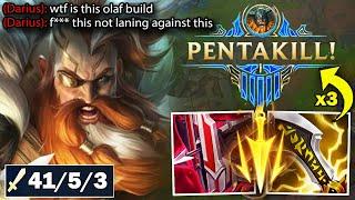 I tried this Challenger Crit Olaf build and its actually so OP i get a Triple Pentakill wtf