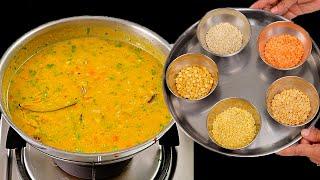 होटल जैसा मिक्स दाल तड़का हेल्दी तरीके से  Mixed Dal Tadka  Dal Tadka Recipe  Dal  Kabitaskitchen