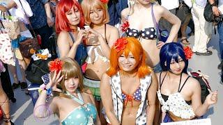 4k Summer of Love Live Swimsuit Cosplay Comiket Japanコミケット コスプレ レイヤー Fancam