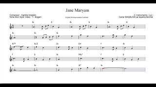 Jane Maryam - Nota Akor Eşlik - C Instruments  La 