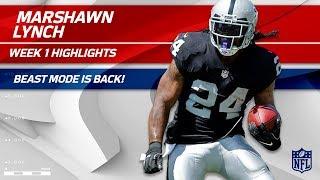Beast Mode in Oakland Marshawn Lynchs Debut  Raiders vs. Titans  NFL Wk 1 Player Highlights