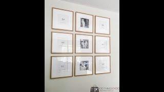 How to hang a gallery wall perfectly in 15 minutes or less.