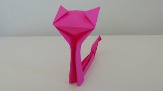 Kolay Origami Kedi Yapımı - Kağıttan Kedi Yapımı