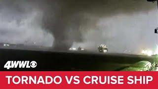 New Orleans tornado nears cruise ship spawned second vortex