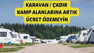 ÜCRETSİZ KARAVAN  ÇADIR KAMP YERLERİ...Park4Night Uygulaması