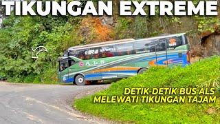 VIRAL DETIK-DETIK BUS ALS 117 MELEWATI TIKUNGAN TAJAM SATU-SATUNYA BUS YG LEWAT DI JALUR INI