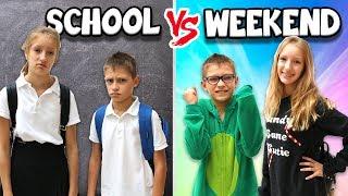 MORNING ROUTINE SCHOOL DAY vs WEEKEND