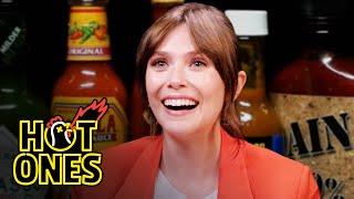 Elizabeth Olsen Feels Brave While Eating Spicy Wings  Hot Ones