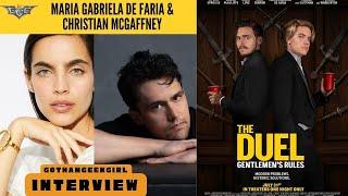 María Gabriela De Faría  Christian Mcgaffney Interview I THE DUEL I Dylan Sprouse I Gotham Geek Girl