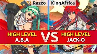 GGST ▰ Razzo A.B.A vs KingAfrica4 Jack-O. High Level Gameplay