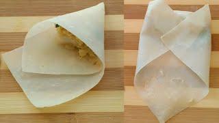 How to Fold and Wrap Samosas and Spring Rolls by Punjabi Kitchen Routines Ramzan Special