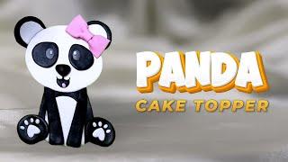 Panda Cake Topper  Fondant panda cake topper EDIBLE PANDA CAKE TOPPER