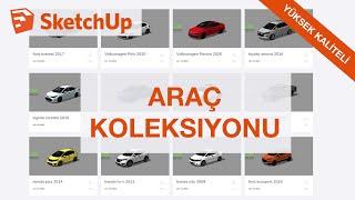 Sketchupta Yüksek Kaliteli Araç Koleksiyonları