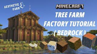 Minecraft Tree Farm Factory Bedrock Edition Tutorial Aesthetic Farm 1440p HD