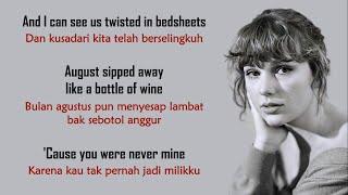 Taylor Swift - august   Lirik Terjemahan Indonesia