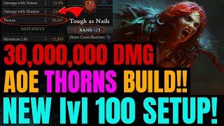 Diablo 4 ULTIMATE LEVEL 100 THORNS BARBARIAN BUILD GUIDE