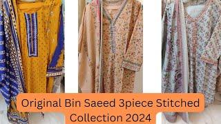 Original Bin Saeed Printed Stitched Collection Only 2800- Stitched By Fashion In Pakistan