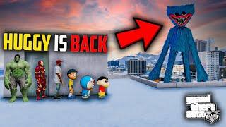 Huggy Wuggy Ghost Doll Kidnapped Shin chan Franklin trying to Find Shin Chan in Gta 5 in Telugu
