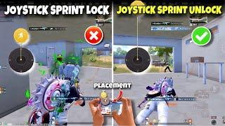 Joystick Sprint LOCK vs UNLOCK in BGMI PUBGm   Joystick placement easy bgmi