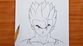 how to draw Gohan  Dragon Ball   Gohan step by step  easy tutorial drawing