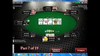 Winning of PokerStars online Holdem Bounty Tournament 22$ Part 7 of 19.