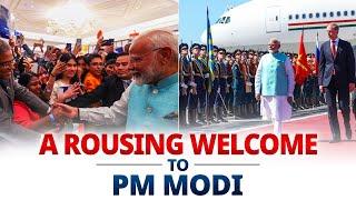 PM Modi gets a roaring welcome in Moscow Russia