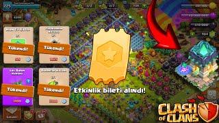 SİLİP SÜPÜRDÜK..? EFSANE BİLETİN BÜTÜN HARCAMALARI  Clash of Clans Ana Hesap