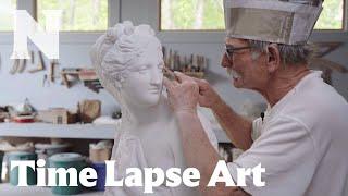 See a sculptor recreate Antonio Canova’s “Venus” step-by-step from clay to marble  Time Lapse Art