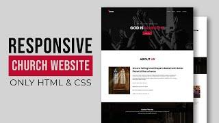 Responsive HTML Church Website Template  CSS Flexbox Layout