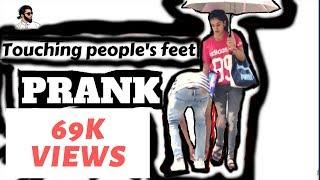 Touching peoples feet Prank In LPU  Prank In India 2017  gag gift ideas 