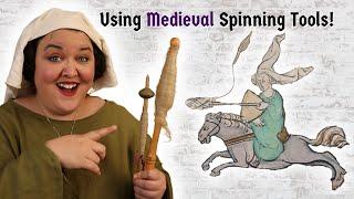 How I Spin Flax With a Handheld Distaff - Using Medieval Tools