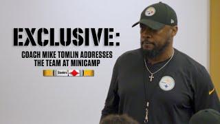 EXCLUSIVE Coach Mike Tomlin talks about expectations & leadership during Steelers team meeting