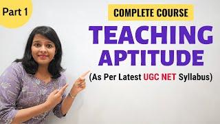 Teaching Aptitude As per Latest NTA UGC NET Paper 1 Syllabus Part 1