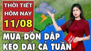 Dự báo thời tiết 118 Mưa dồn dập ở miền Bắc kéo dài cả tuần